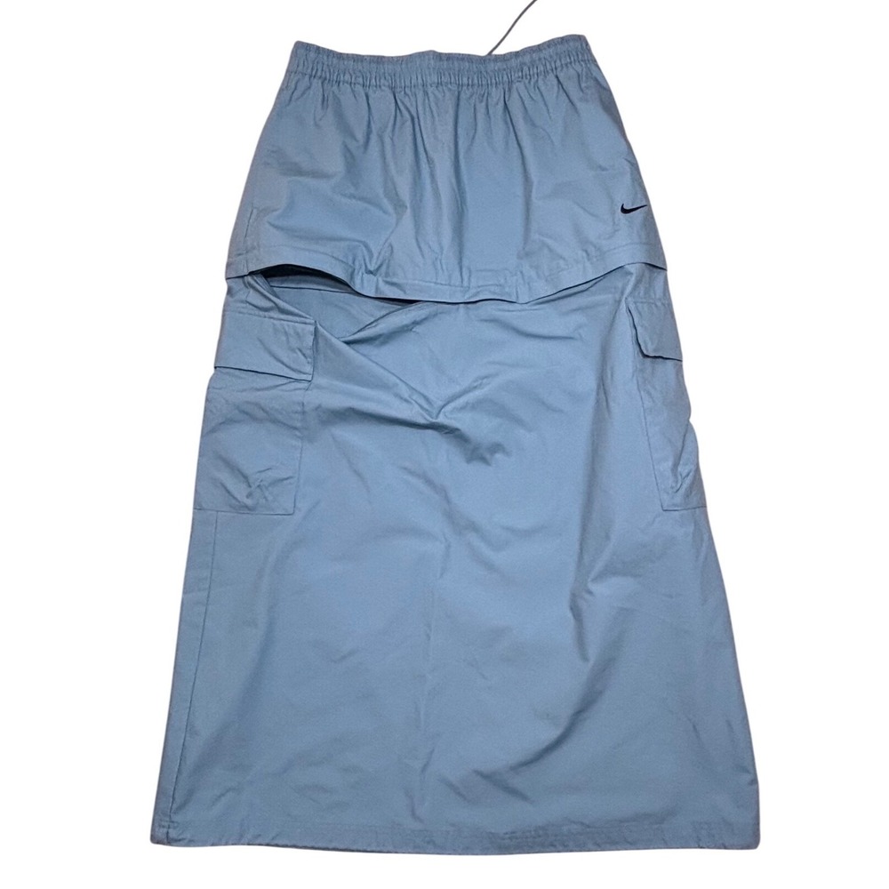 Nike Womens Small Essential Mid-Rise Woven Convertible Cargo Skirt FV7503 Blue - Picture 2 of 6